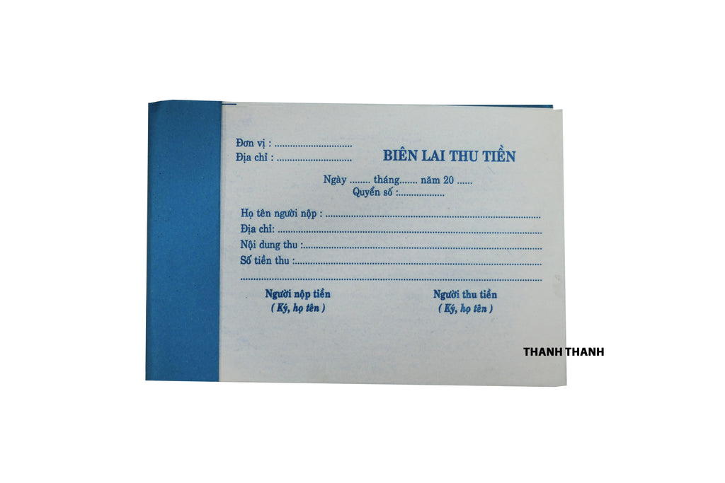 Biên Lai Thu Tiền 2 Liên 50 Bộ Khổ 10x15