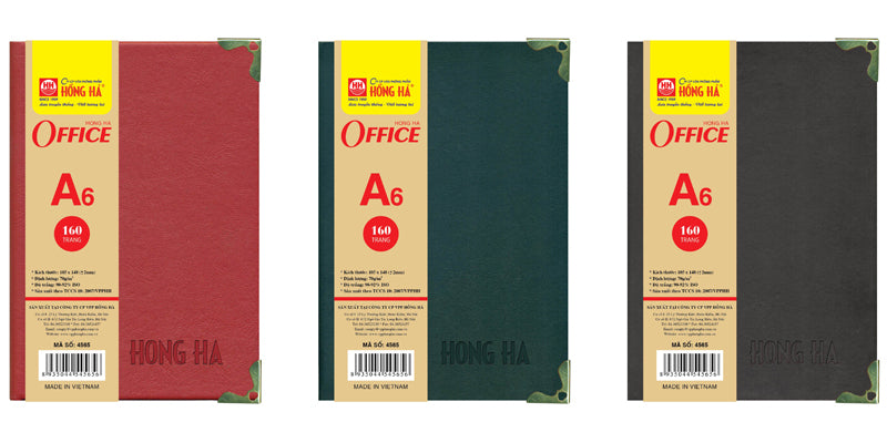 Sổ Da 160tr 70gsm Office A6 Hồng Hà 4565 (Cuốn)