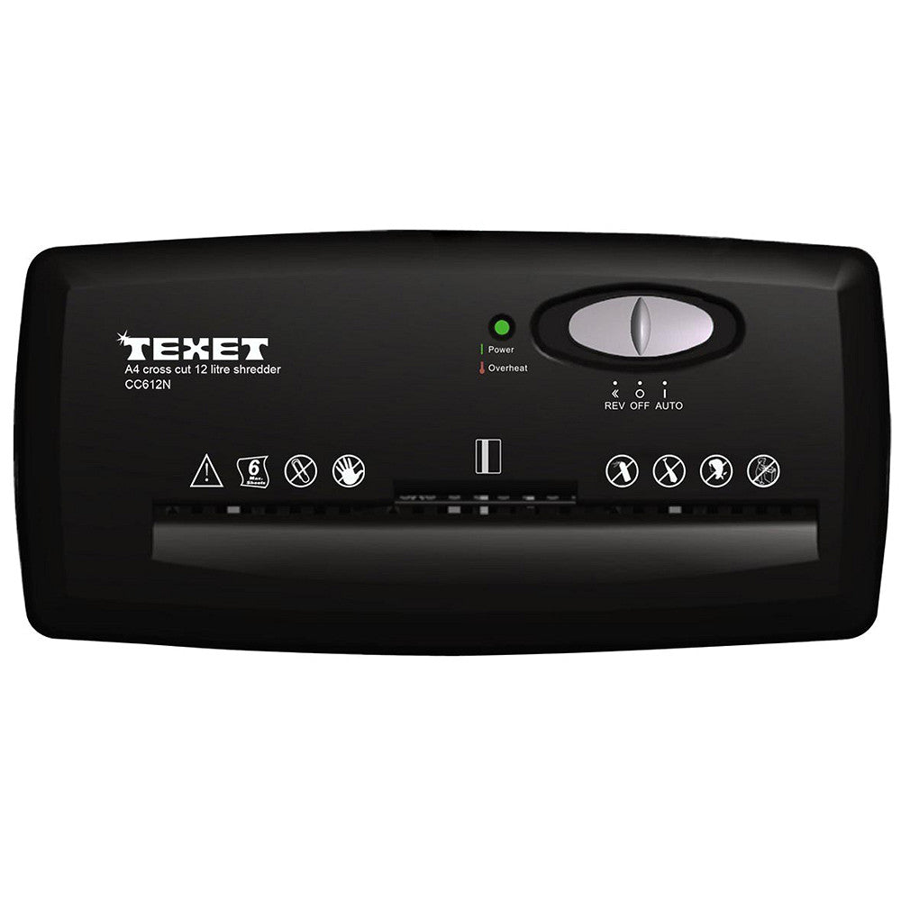 Máy Hủy Giấy Texet CC612N (12 Lít/ 6 Tờ)