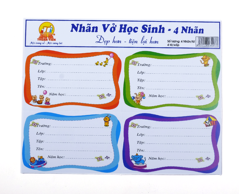 Nhãn Tập 4 Ô Lớn Thuận Tiến