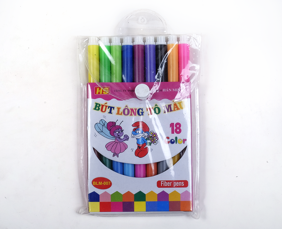 Viết Lông Màu 18 Cây 2 Đầu HS-007